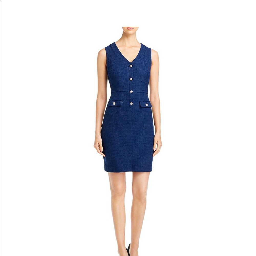 Navy Blue Karl Lagerfeld dress with gold buttons
